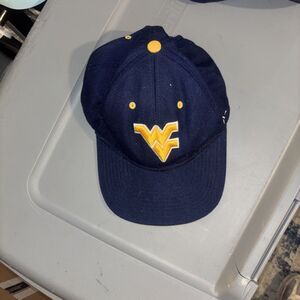 WVU Baseball Cap With Adjustable Strap Flat Bill￼